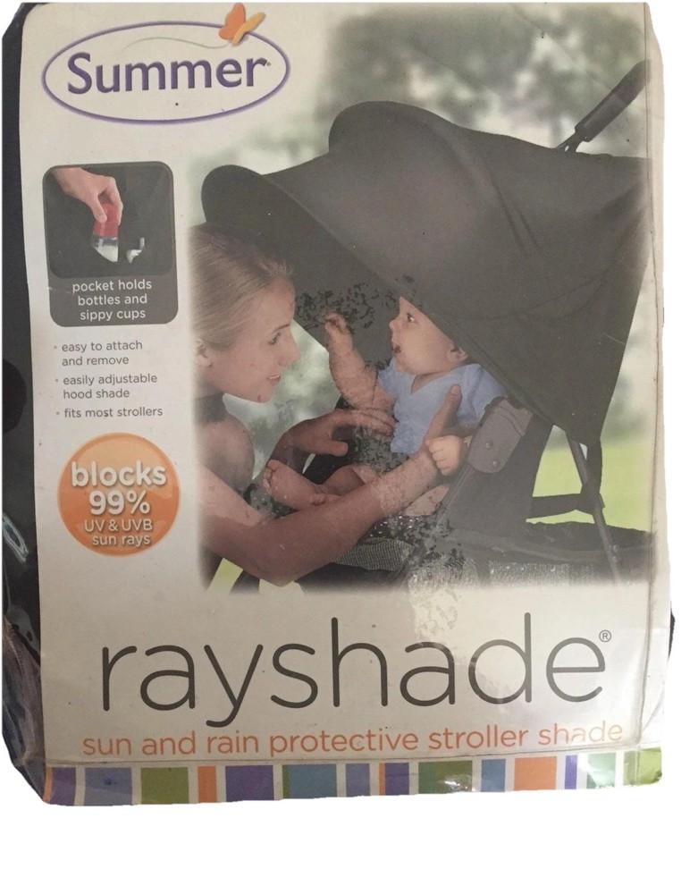 Summer Infant Rayshade  UV Protective Stroller Shade Cover, Black