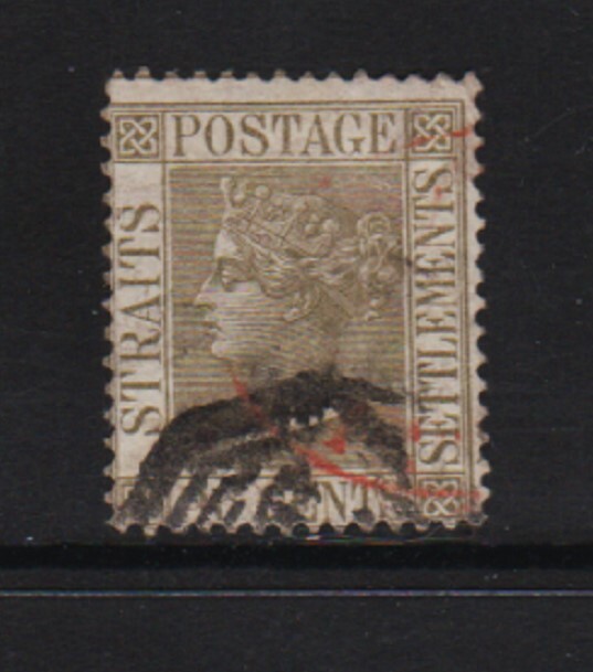 Straits Settlements #18 used, cat. $ 55.00