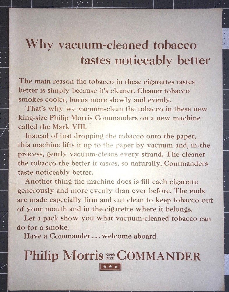 Life Magazine Ad PHILIP MORRIS KING SIZE COMMANDER