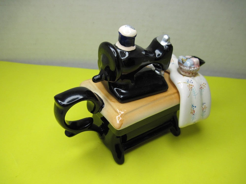 Old Ceramic GiftCo Creamer - Sewing Machine