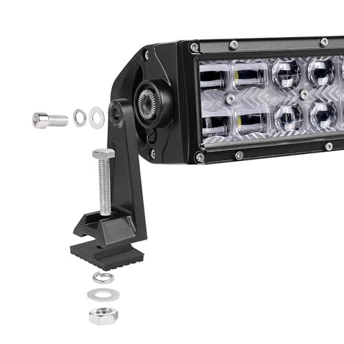 Side Brackets, Light Bar Mounting Brackets Kit Universal Side Black Normal