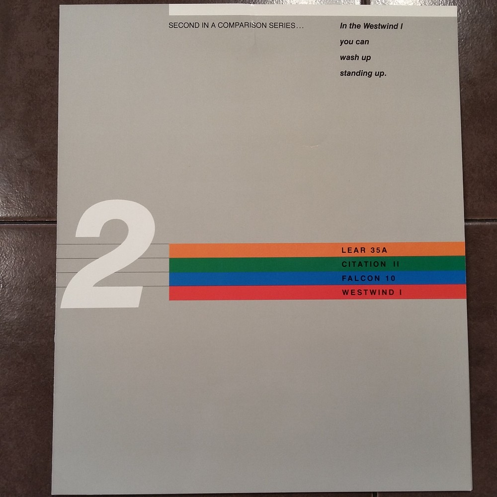 3 Atlantic Aviation Westwind 1 vs Lear 35A, Citation II & Falcon 10 Brochures