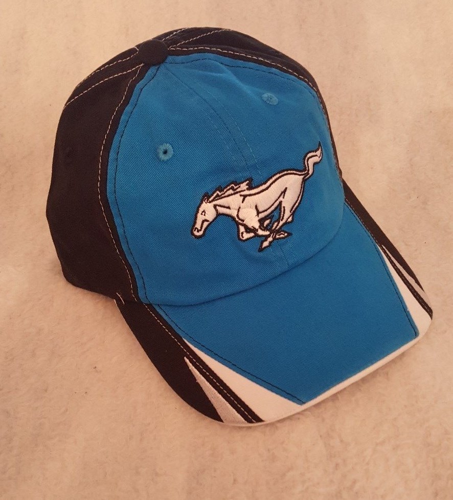 Ford Mustang Black and Blue Adjustable Hat