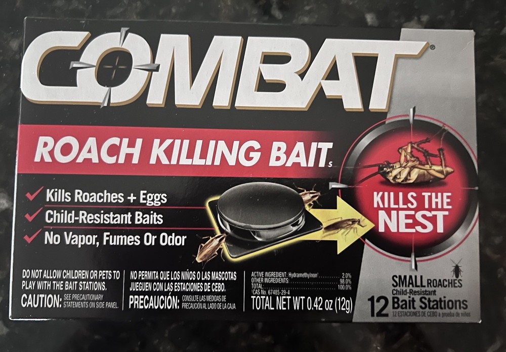 Combat Roach Killing Bait Stations for Roaches 12 Count"