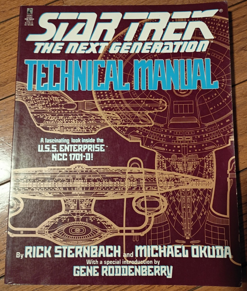 STAR TREK: Next Generation Technical Manual (SC Book, 1991, VG/EX)