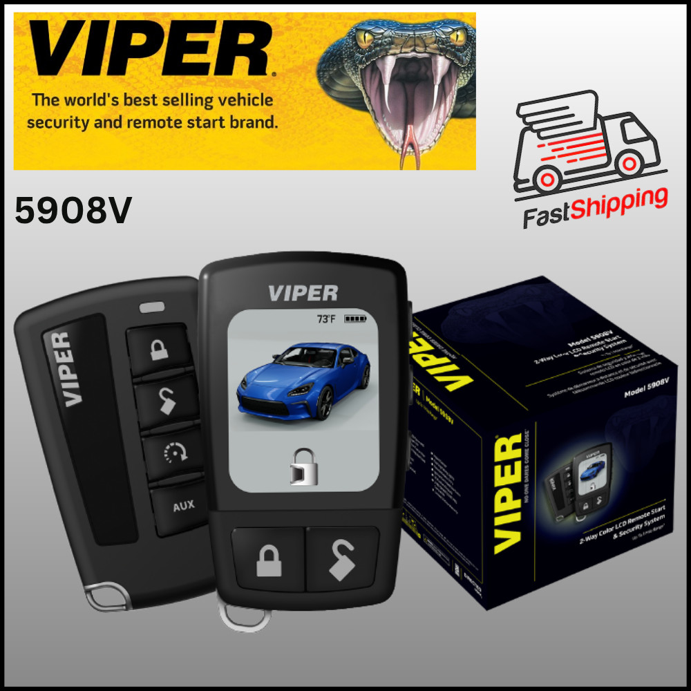 VIPER 5908V / 2-WAY COLOR REMOTE START & SECURITY SYSTEM / ALARM W/ REMOTE START