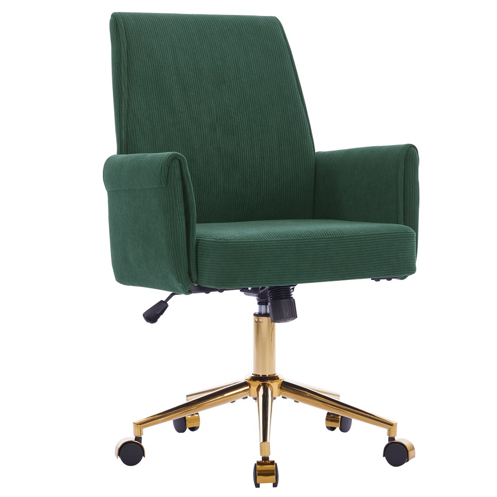 Mid-back liftable office chair, striped fabric, and ergonomically designed