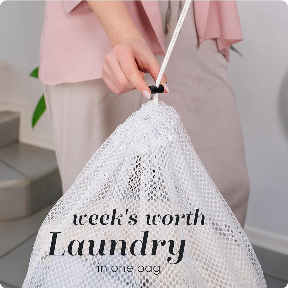 Mesh Laundry Bag, Extra Large 24" x 36" – Heavy Duty, Machine Washable, Secure D