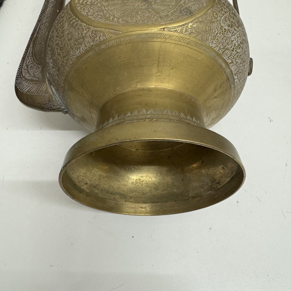 Antique Huge Solid Brass Ewer Pitcher 24”