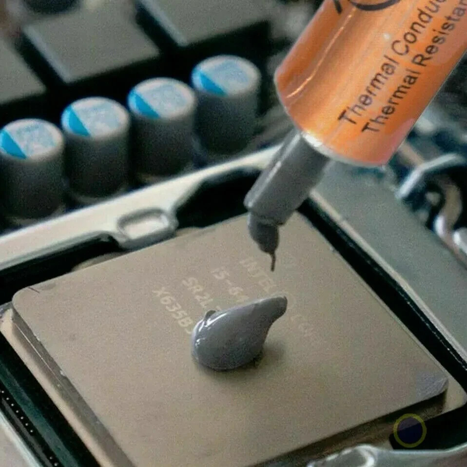 2PCS High Performance Gold Thermal Grease CPU Heatsink Compound Paste Syringe