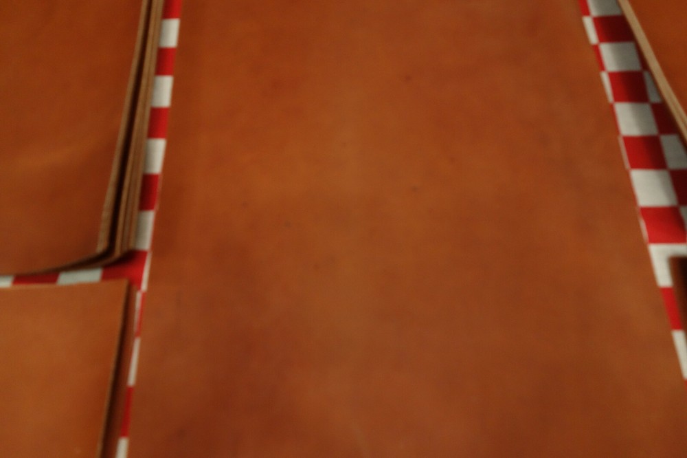 Horween Rust Inferno Leather Piece, Select Your Size Thickness, Natural Markings