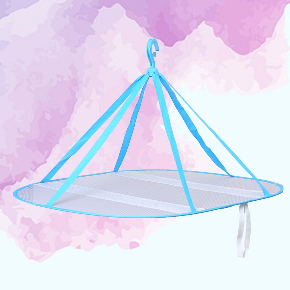 Mesh Clothes Hanging Dryer Folding Drying Net Foldable Rack Clothing