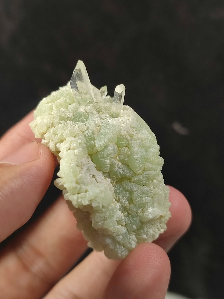 Calcite With Prehnite Nice Color & Termination-Afg.