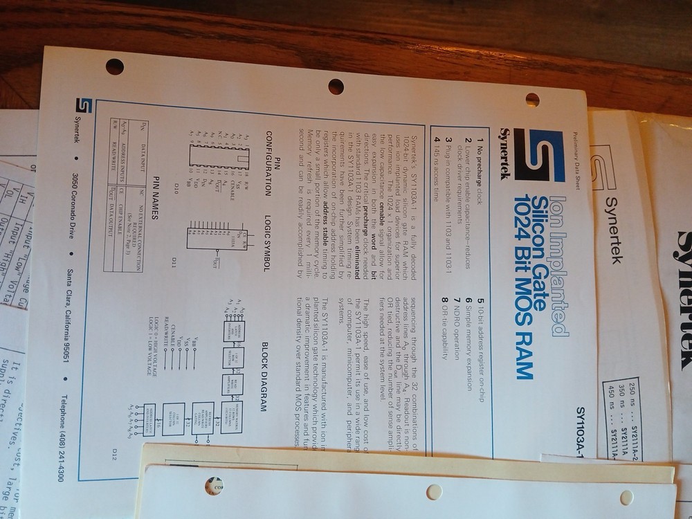 Vintage Synertek Brochures Data Sheets Folder Lot
