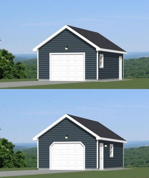16x28 1-Car Garage -- 448 sq ft -- PDF Floor Plan -- Model 5C