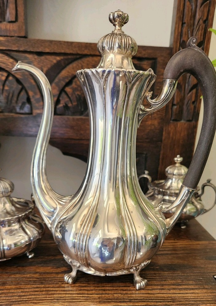 Pairpoint Silverplate 4 Piece Coffee/Tea Set #130