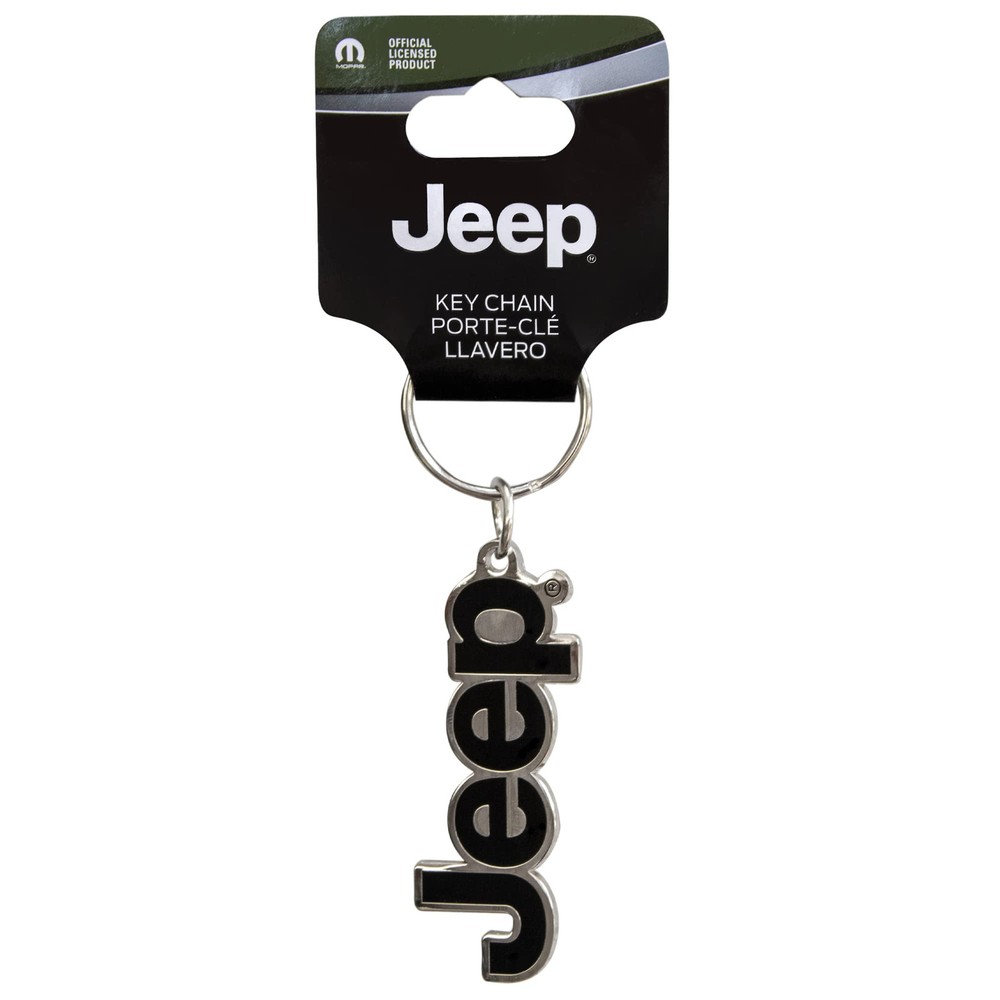 Officially Licensed Jeep Keychain Enamel Coated Multi Use Key Ring Silver