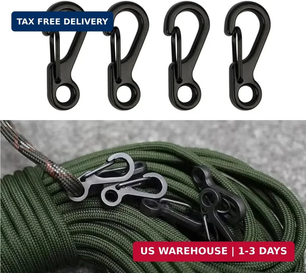 Stainless steelMini SF Carabiner Clips Tiny Spring Snap Hook Keychain Clasps EDC