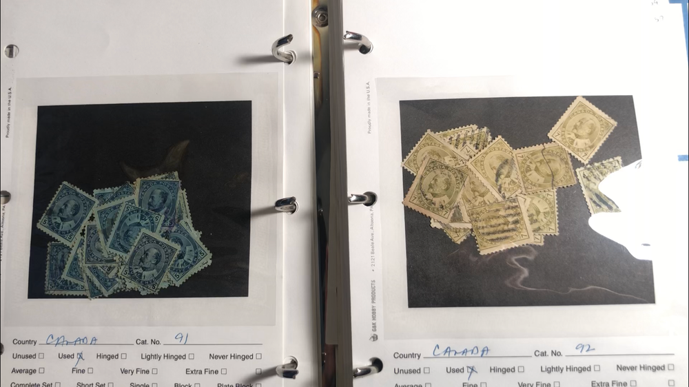 350 Count Canada Stamp Collection - Mid 1800s to Mid 1900s: ~75 Unique !!
