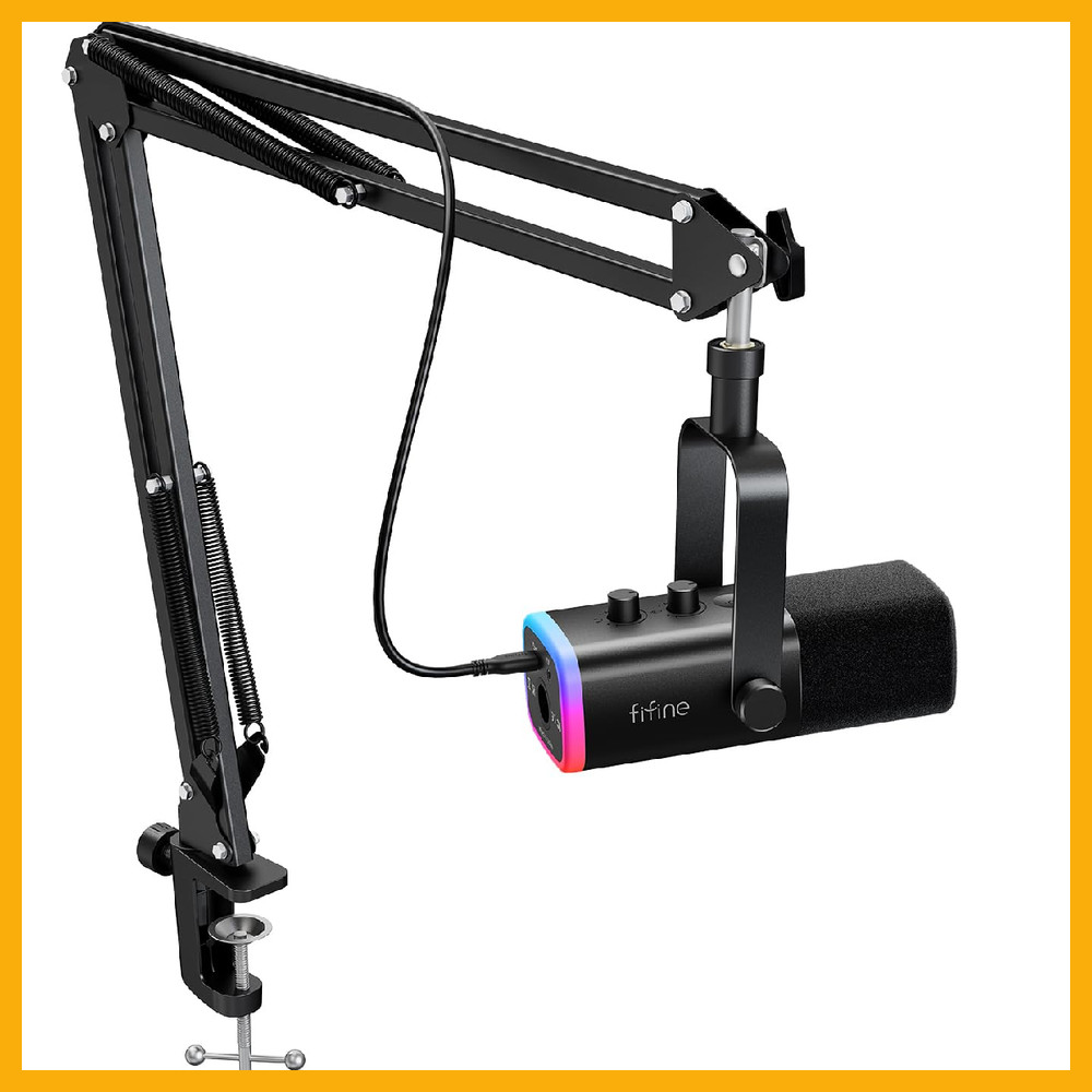 XLR/USB Gaming Microphone Set Dynamic PC Mic for Streaming Podcasting Gaming