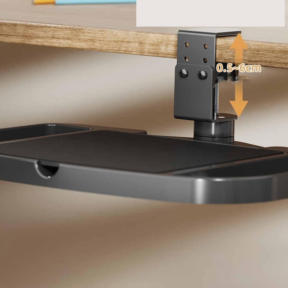 Clamp on Desk Organizer Under Desk Tray Adjustable Height Versatile Compact Easy