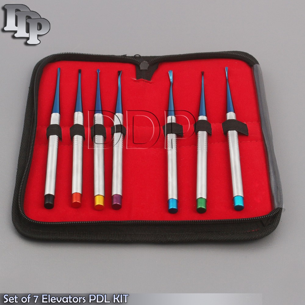 Set of 7 Elevators PDL Precise Tips Dental Surgical Veterinary Instruments