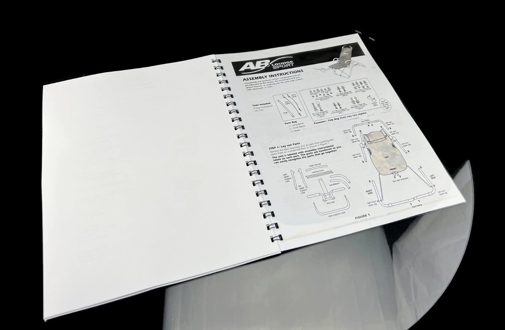 Ab Lounge Sport Manual Bundle: Assembly Guide, Quick Start Guide, Owners Manual