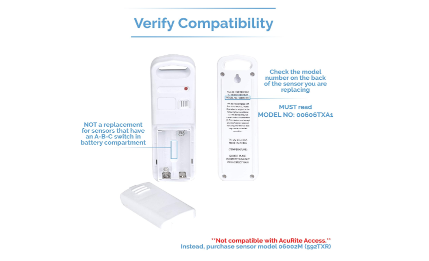 Wireless Weather Station Measure Temperature Replacement Part Sensor AcuRite Fit