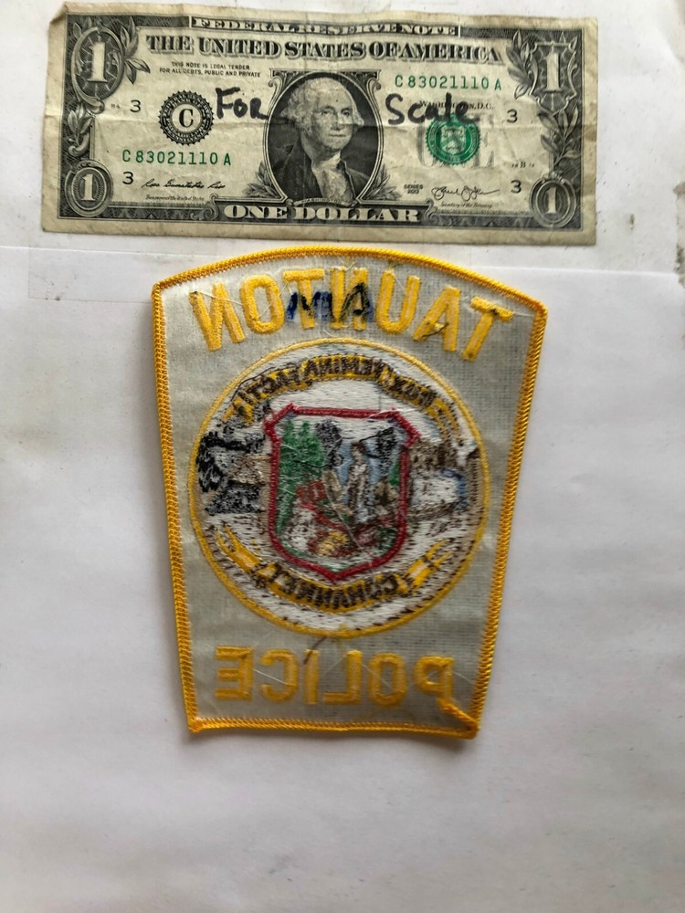 Taunton Massachusetts Police Patch Un-sewn Great shape
