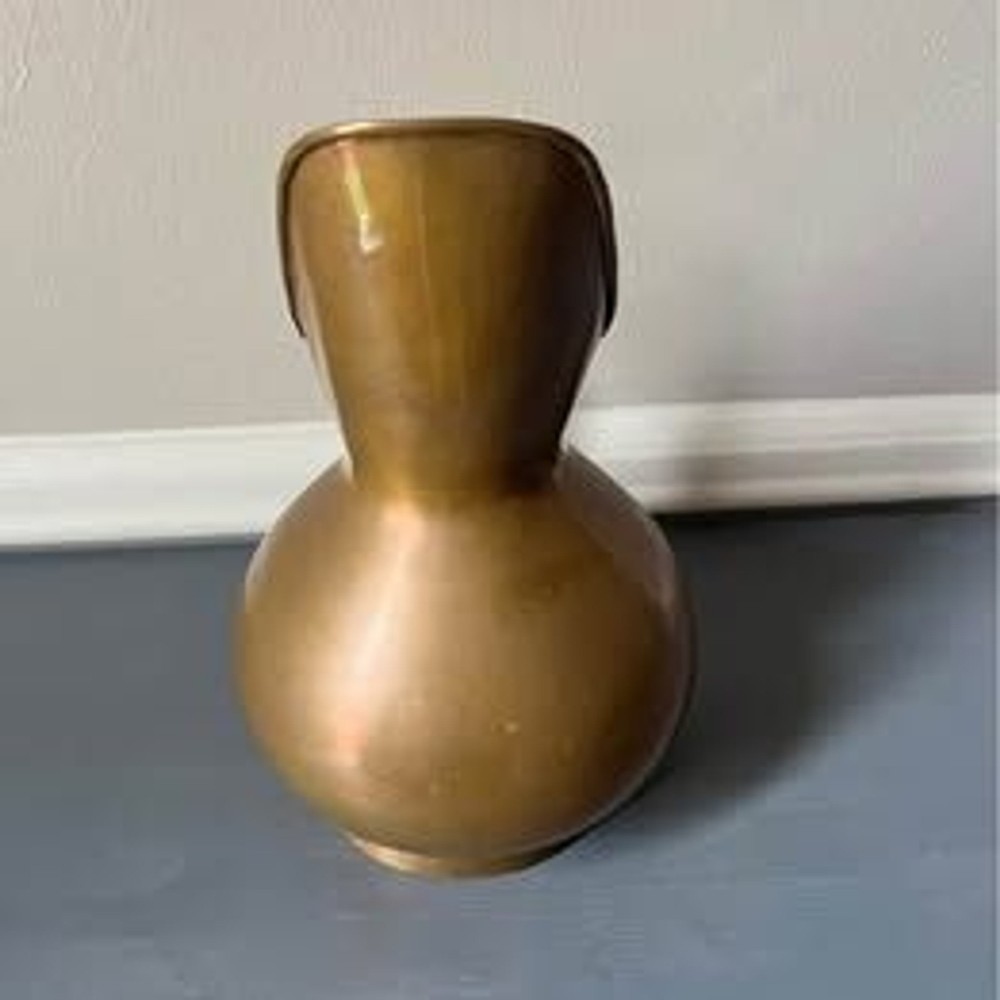 Vintage Copper and Brass Pitcher 10”