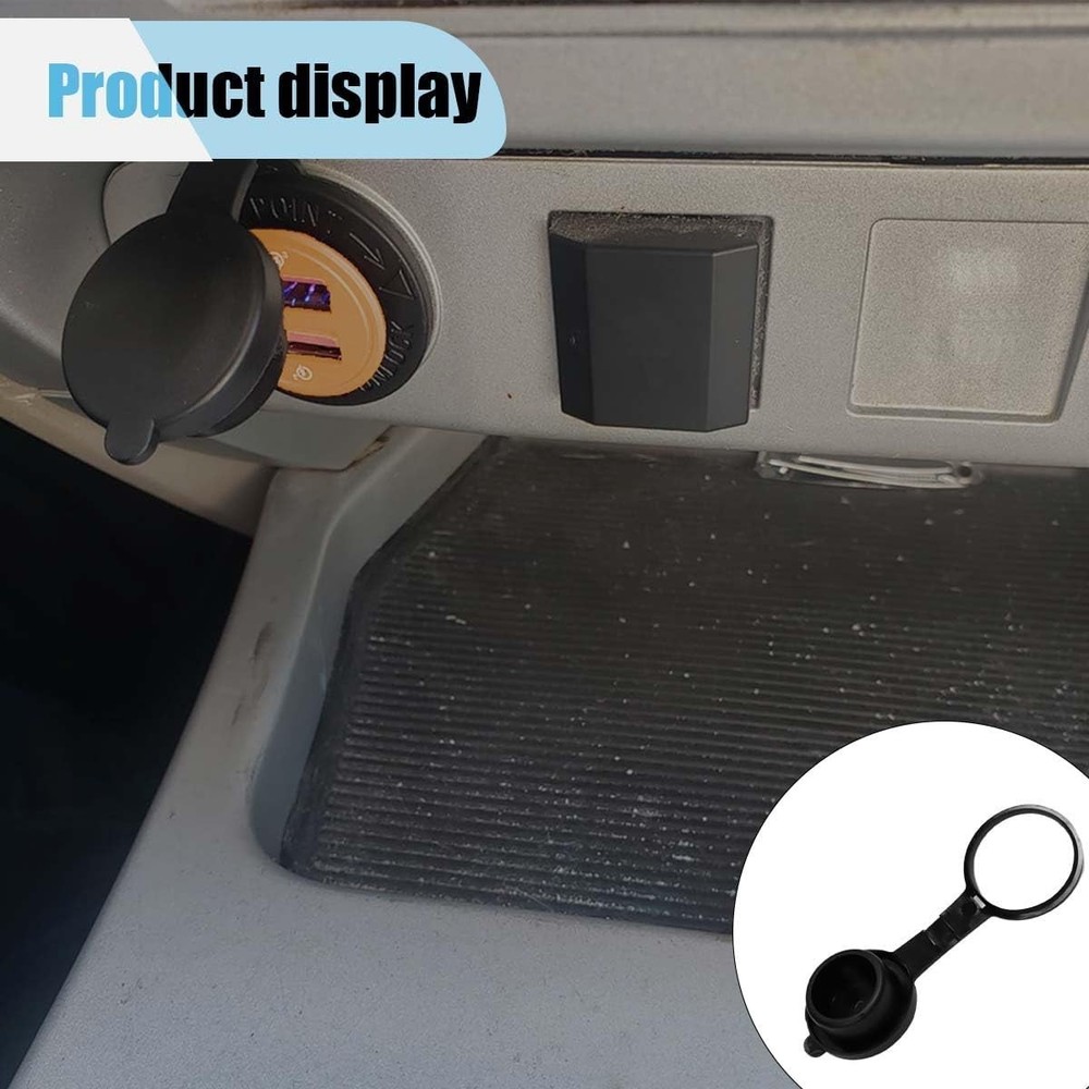 Universal 12V Plug Cover for Cigarette Lighter Socket, Waterproof and Dustproof