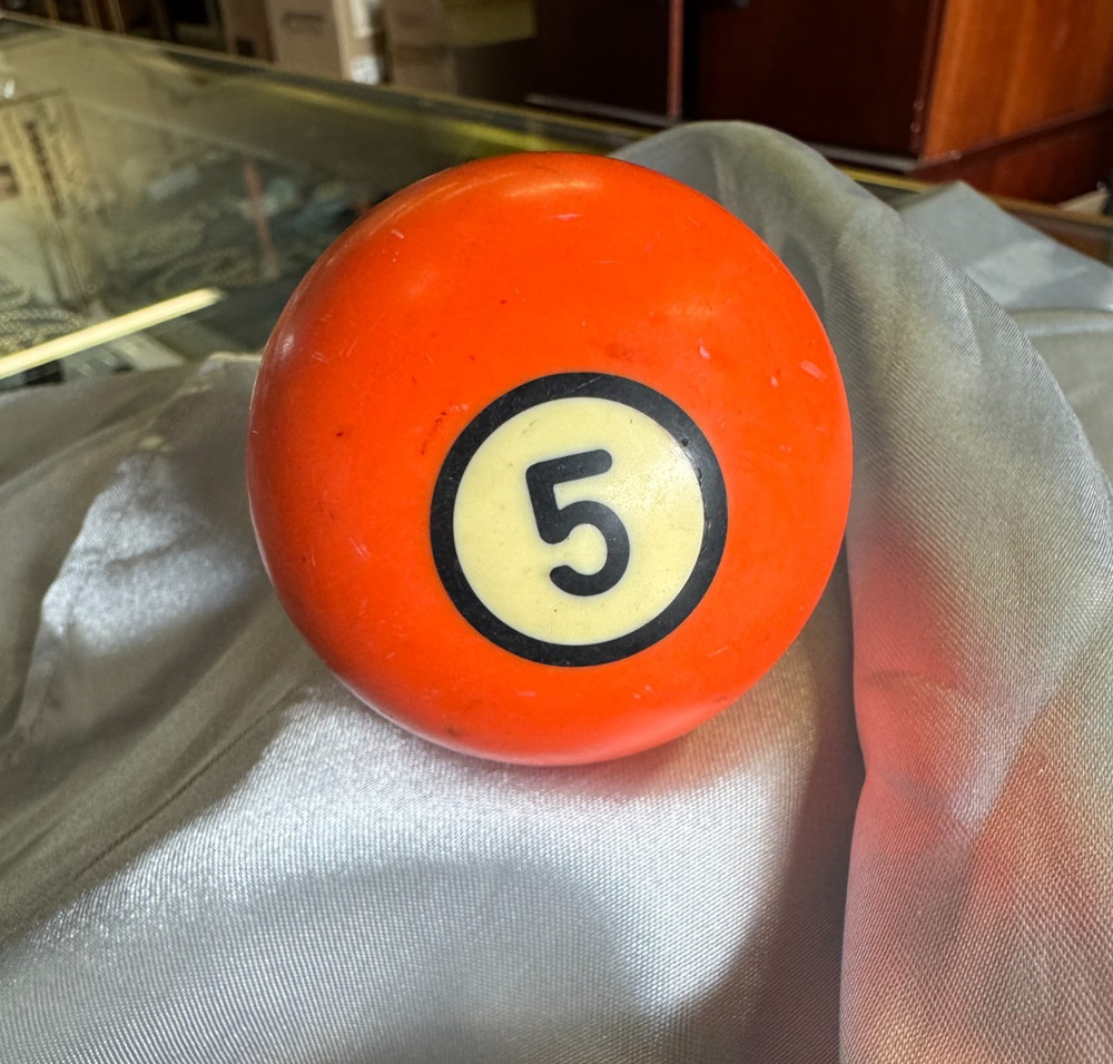 Vintage Black Ring / Circle Billiard Ball Replacement #5