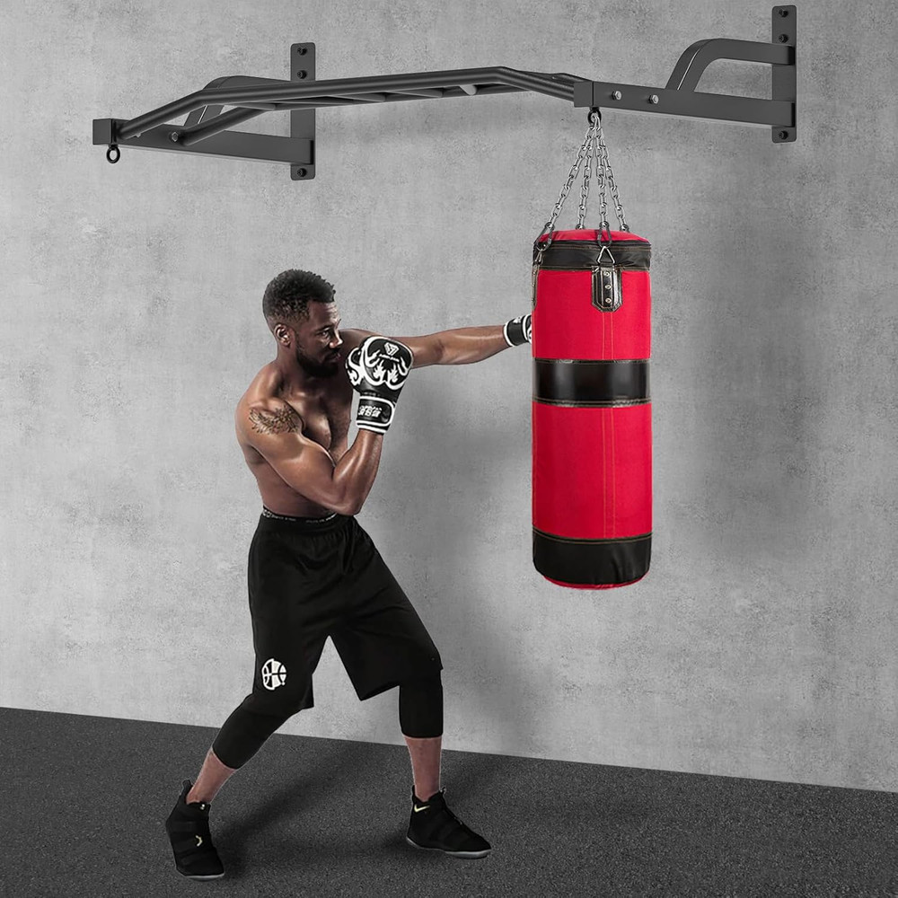 48'' Heavy Duty Pull up Bar Wall Mount Multi-Function Chin up Bar with Home Gym