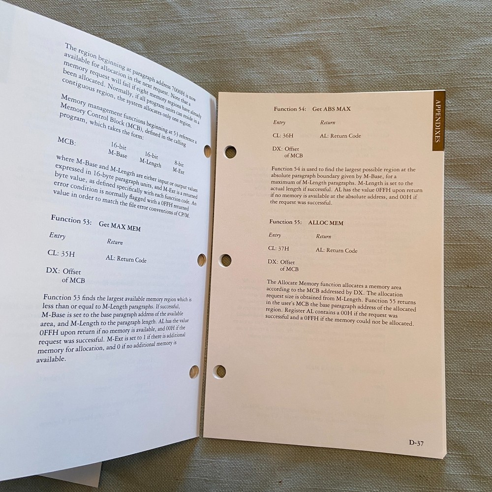 IBM Personal Computer CP/M-86 Operating System Language Series 1st Ed. 1982 Book