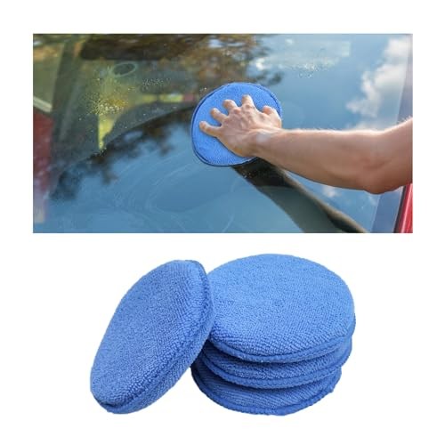 4 Pack Microfiber Applicator Pads, Car Wax Foam Buffing and Cleaning 4 PCS
