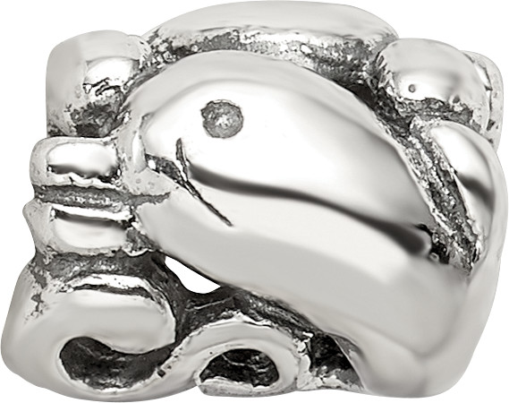 Silver Reflections Dolphin Bead QRS244