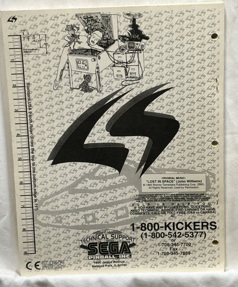 ORIGINAL-SEGA-LOST IN SPACE-OWNERS MANUAL