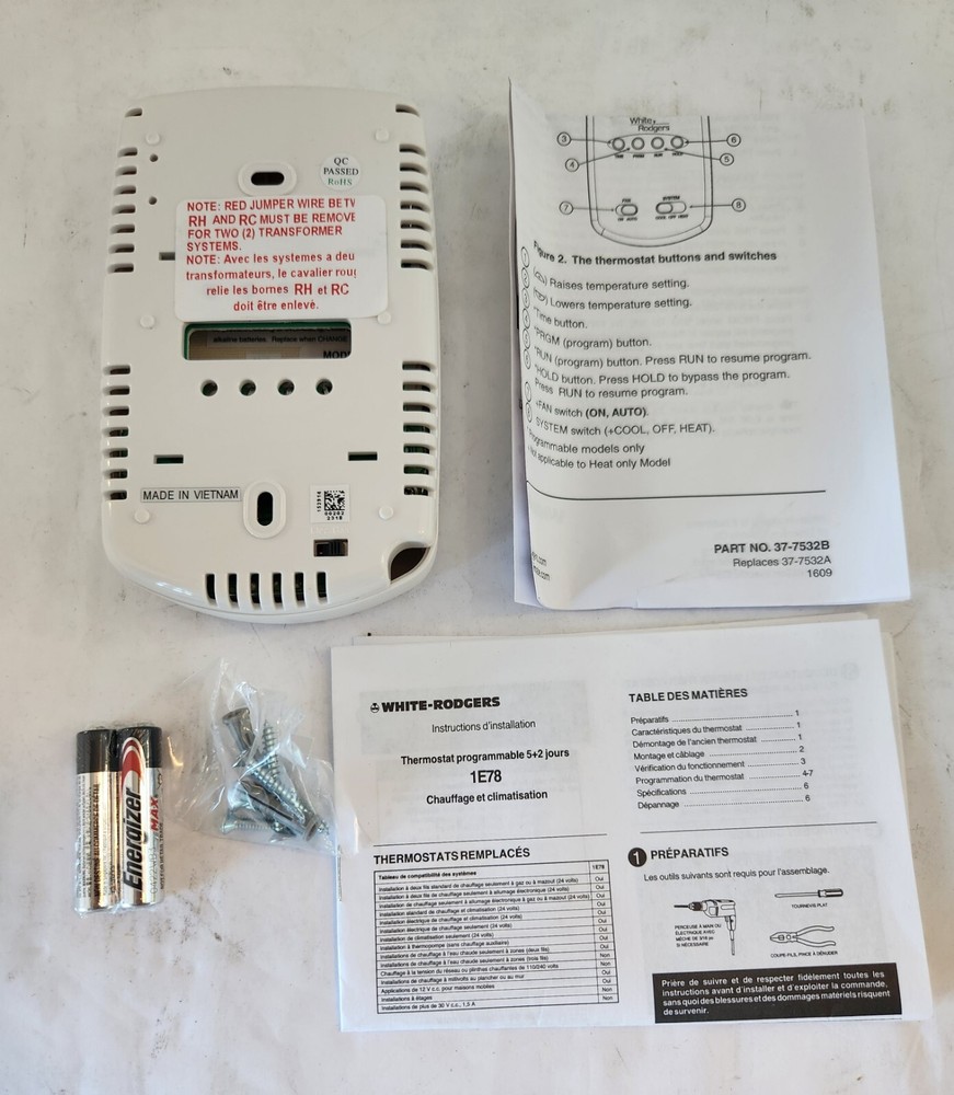 Wolf Steel - NT151HCPV - 1H/1C 5/2-Day Vertical Programmable Thermostat