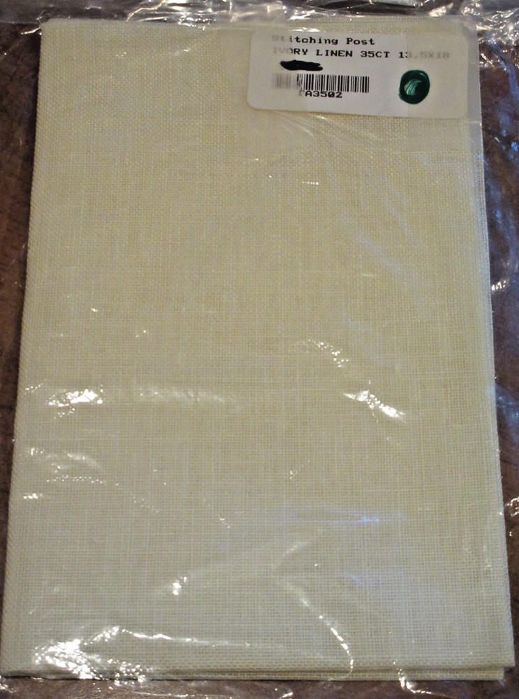 35 ct IVORY Linen  18 x 13.5"