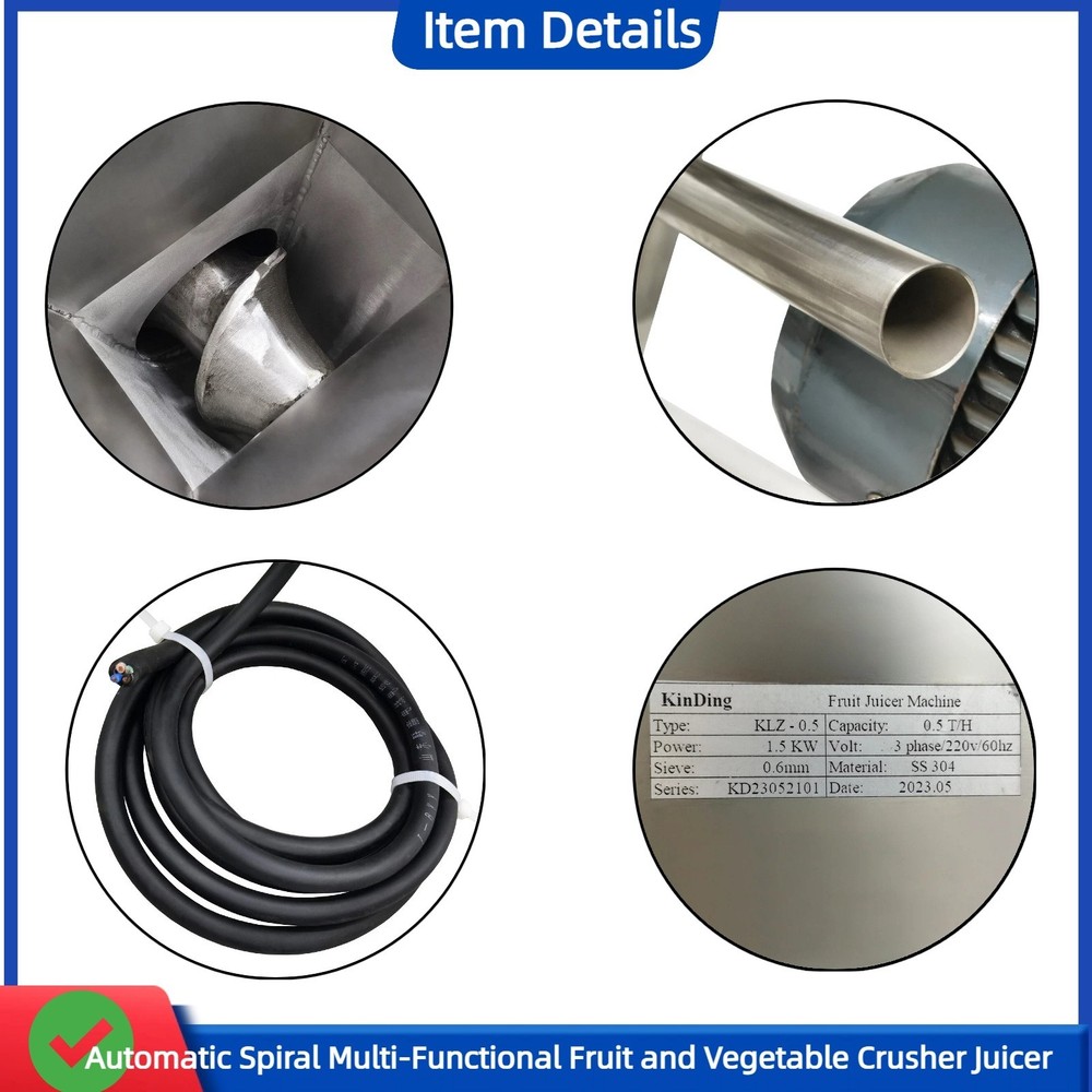 Spiral Fruit Vegetable Crusher Juicer LiquidizerMulti-function Beverage Machine