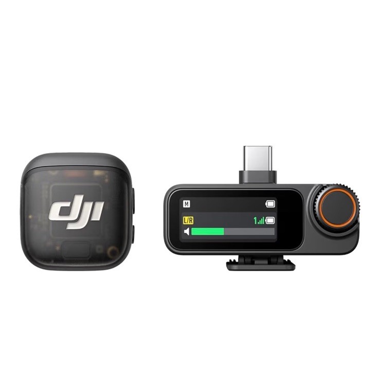 DJI Mic Mini (1 TX+1 RX) Wireless Lavalier Microphone for iPhone/Camera/Android