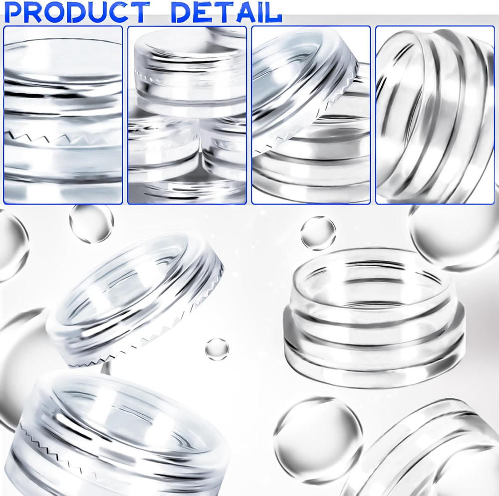 Motbach 100 Pcs 3G Empty Plastic Containers with Lids,Tiny Makeup Sample Contain