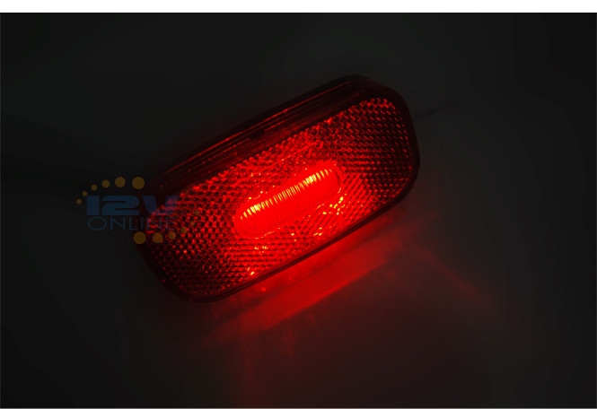 Red LED Side Marker Lights Clearance Lamp for Trailer RV Truck Lorry 3.9"