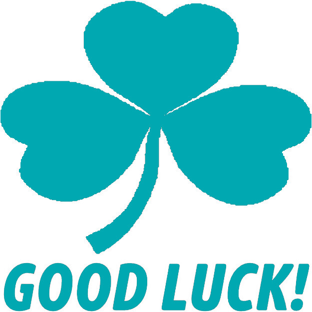 30 Custom Turquoise Good Luck Clover Personalized Address Labels