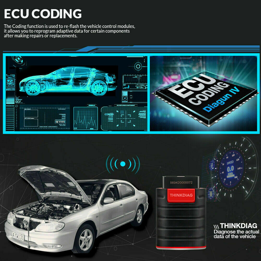 THINKCAR OBD2 Bluetooth Scanner - Read/Erase Codes & ECU Programming For iOS