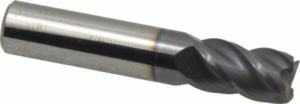 Accupro 3/8" Diam 4 Flute Single End Solid Carbide 0.02" Corner Radius End Mi...
