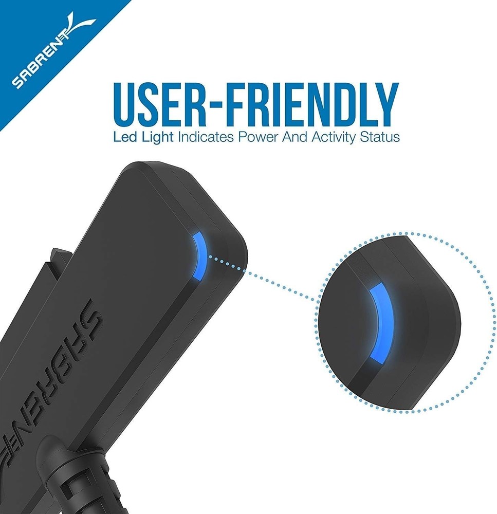High-Speed 10Gbps USB 3.1 SATA Adapter with LED Indicators – For Laptops/Tablets