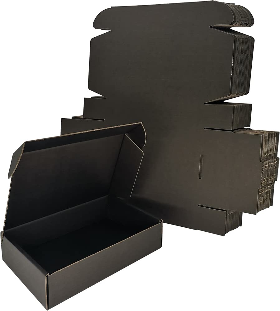 Rnisda 9x6x2'' Small Shipping Boxes 25 Pack, Black 9x6x2'', 25 pack