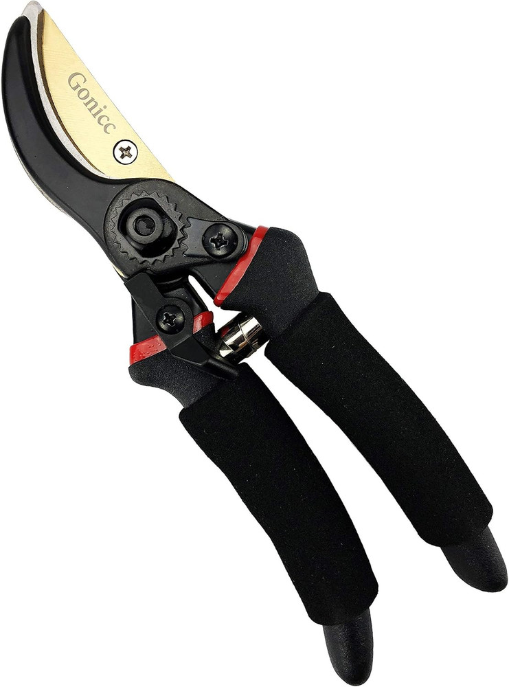 8" Professional Premium Titanium Bypass Pruning Shears, Hand Pruners, Garden Cli