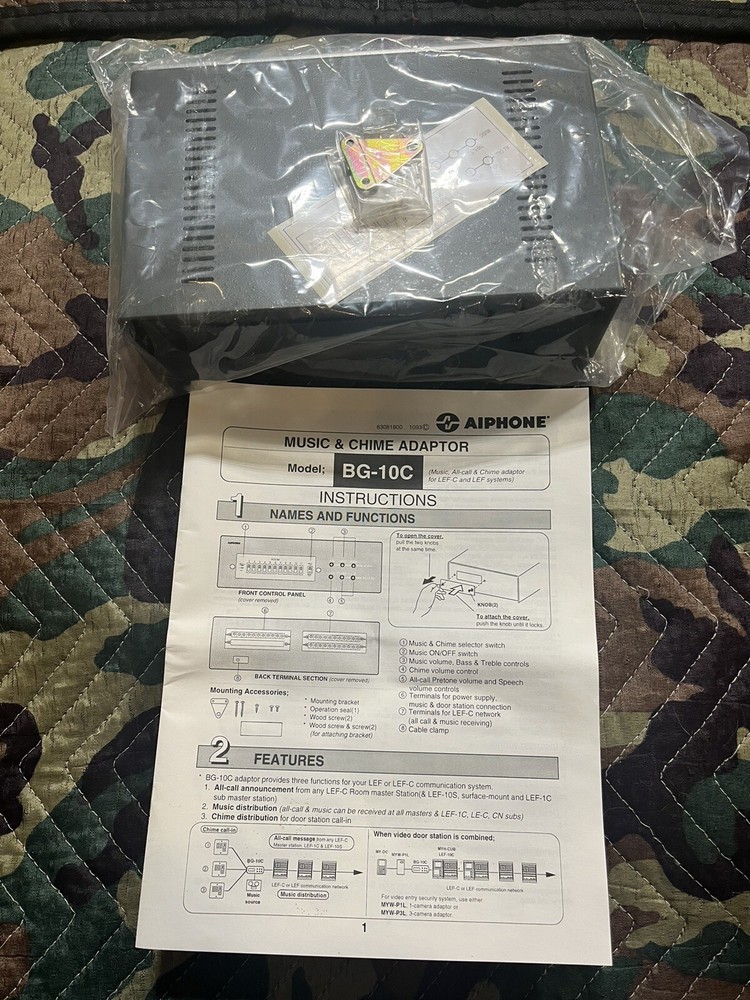 Aiphone BG-10C Music and Chime Adaptor